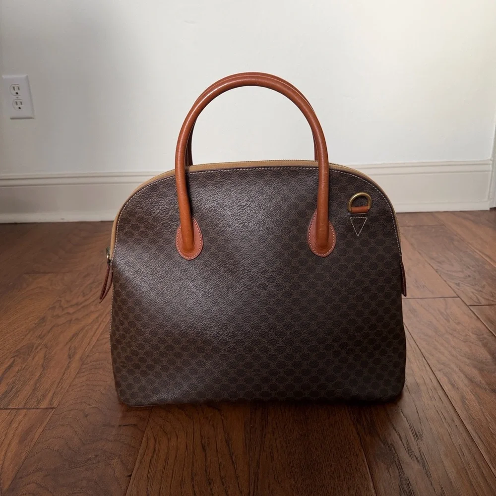 Authentic Vintage Celine Macadam Dome Satchel - Picture 2 of 13